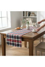 Mini Ekose Detaylı Runner - 40 x 95 cm