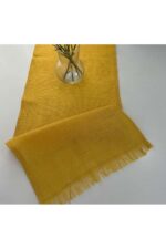 Sarı Jüt Kumaş Sonbahar Temalı Dekoratif Runner - 40 x 95 cm - Görsel 2