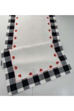 Kalp Detay Baskılı Runner - 48 x 135 cm - Görsel 2