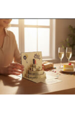 3D Happy Birthday Tebrik Kartı 15x15 cm – Pop Up Doğum Günü Kartı, Kutlama ve Hediyelik Kart - Görsel 2