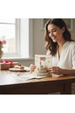 3D Happy Birthday Tebrik Kartı 15x15 cm – Pop Up Doğum Günü Kartı, Kutlama ve Hediyelik Kart - Görsel 2