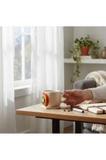 El Dekorlu 200 ml Seramik Kupa – Kahve & Çay İçin Özel Tasarım