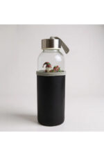 500 ml Deri Kılıflı Cam Matara – Yılbaşı Özel Tasarım - Görsel 2