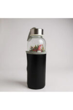 500 ml Deri Kılıflı Cam Matara – Yılbaşı Özel Tasarım - Görsel 2