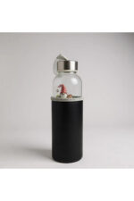 500 ml Deri Kılıflı Cam Matara – Yılbaşı Özel Tasarım - Görsel 2