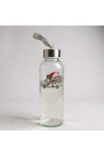 500 ml Deri Kılıflı Cam Matara – Yılbaşı Özel Tasarım