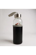 500 ml Deri Kılıflı Cam Matara – Yılbaşı Özel Tasarım - Görsel 2