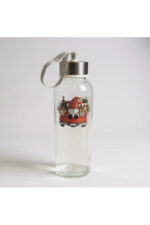 500 ml Deri Kılıflı Cam Matara – Yılbaşı Özel Tasarım