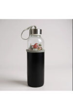 500 ml Deri Kılıflı Cam Matara – Yılbaşı Özel Tasarım - Görsel 2