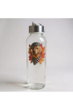 Cam Matara – Sonbahar Temalı, 500 ml (Kapaklı & Taşınabilir)