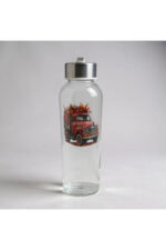 Cam Matara – Sonbahar Temalı, 500 ml (Kapaklı & Taşınabilir)