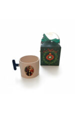 Yılbaşı Temalı Noel Baba Baskılı T Kulplu Kupa - Hediye Kutulu - Görsel 2