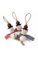 6'lı Kardan Adam Yılbaşı Ağaç Süsü - Görsel 3