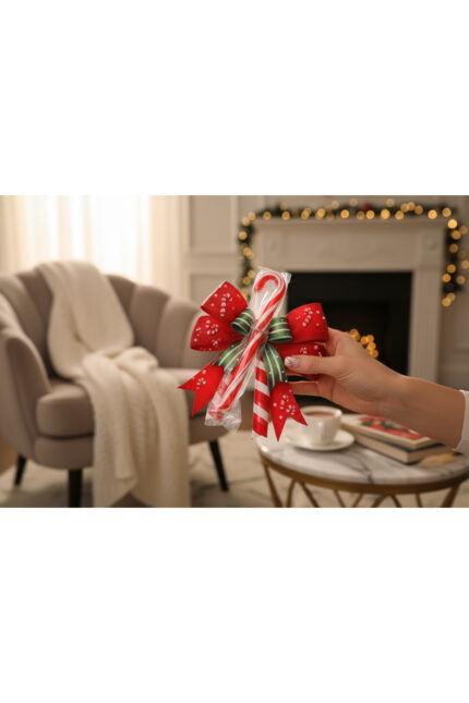 6'lı Yenilebilir Hediye Kartlı Baston Şeker