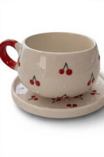 Hediye Kutulu Kirazlı Kahve - Çay Fincanı Seti - Görsel 2