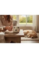 Siyah Pati Detaylı Seramik Kupa - Görsel 2