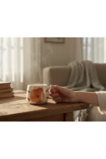 Çiçek Detaylı Seramik Kupa