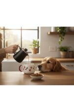 Kırmızı Pati Detaylı Seramik Kupa - Görsel 2